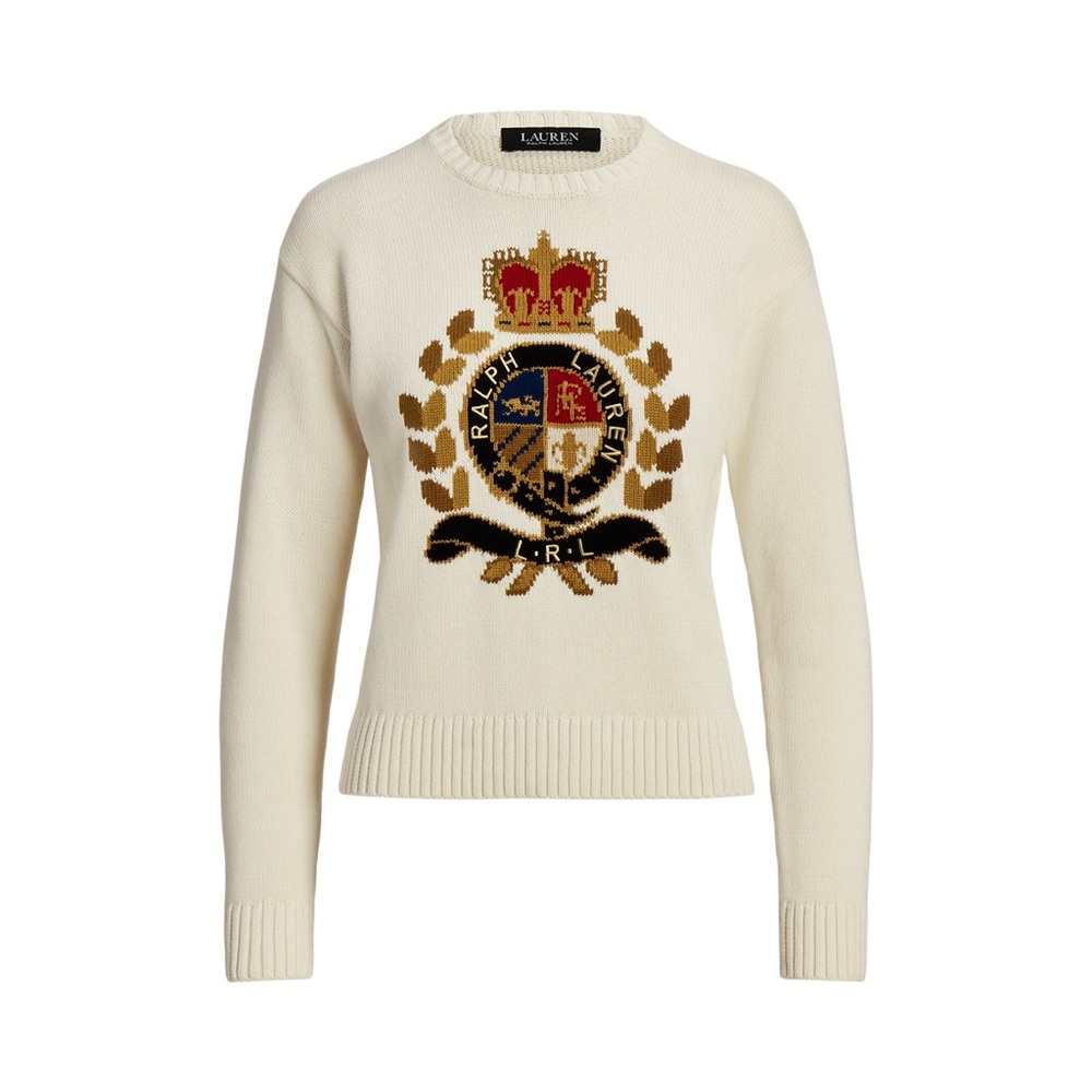 Ralph Lauren “Intarsia-Knit Crest Sweater”